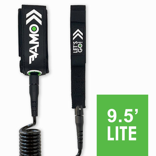 Vamo Life 9.5' 'LITE' Full Coiled SUP Paddleboard Leash - Black