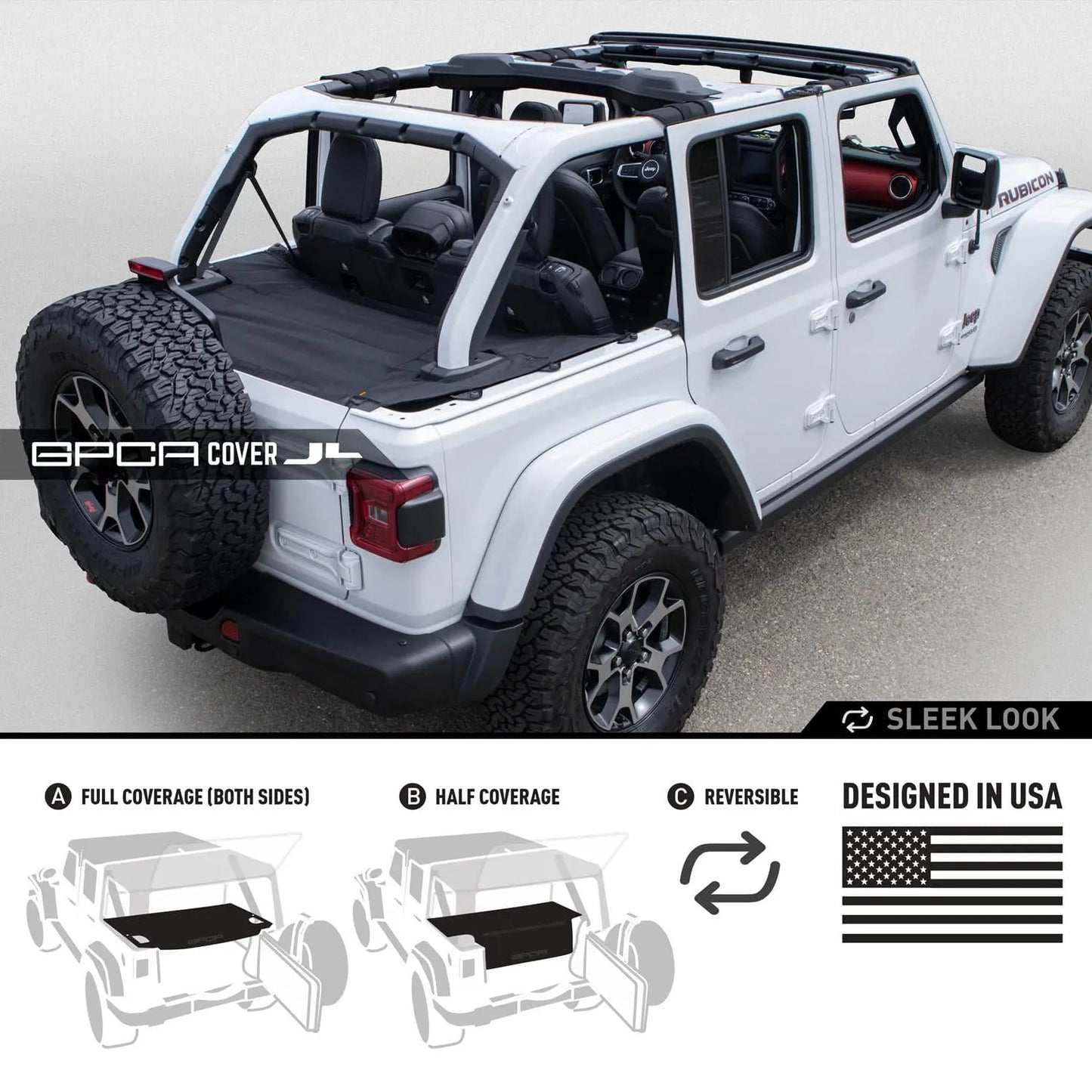 GPCA Wrangler JL 4DR Cargo Cover PRO