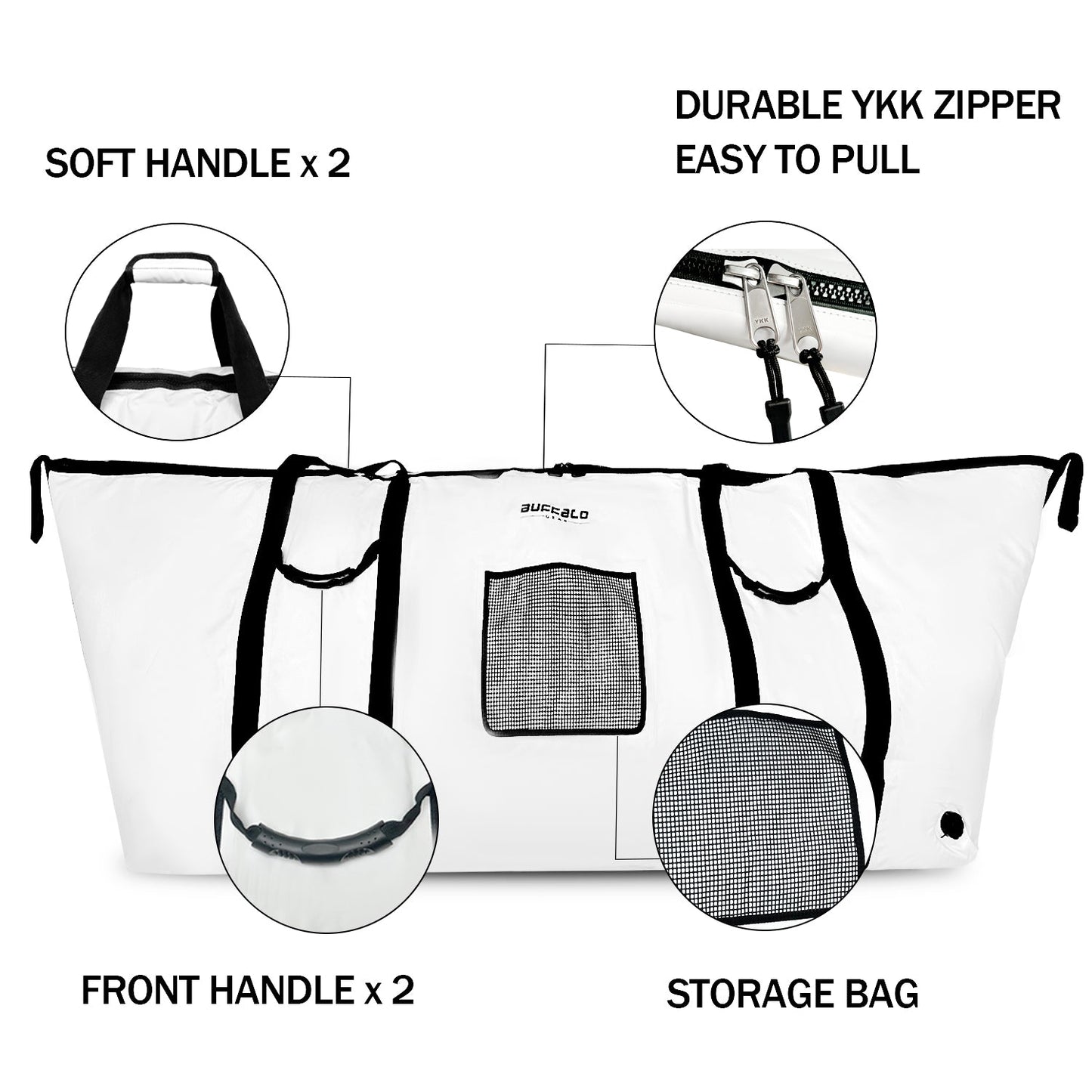 Buffalo Gear 90'' Fish Cooler Bag With YKK Zipper