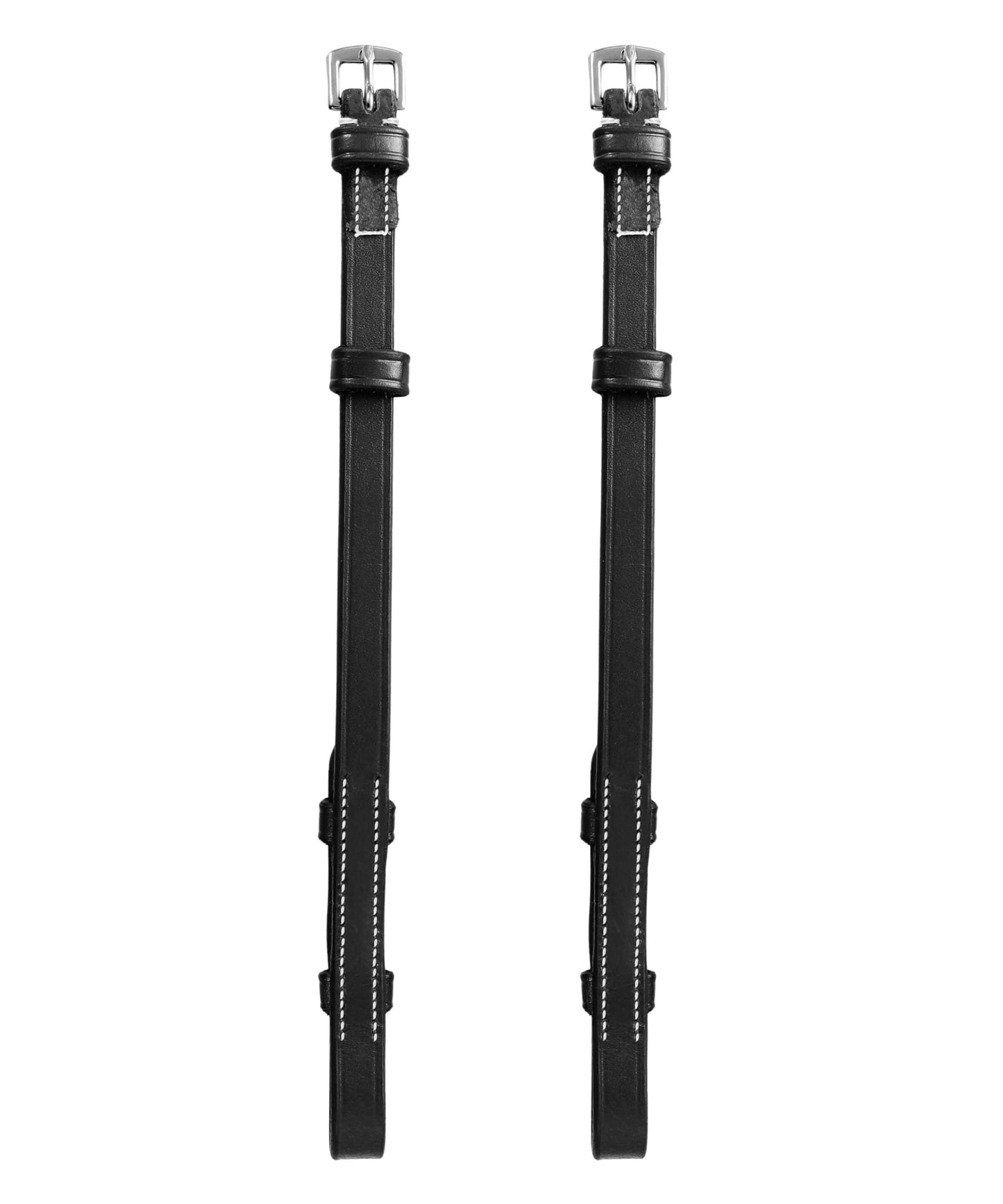 Bridles & Reins ExionPro Bridle Cheek Pieces With Hook Fastening - White Stitching