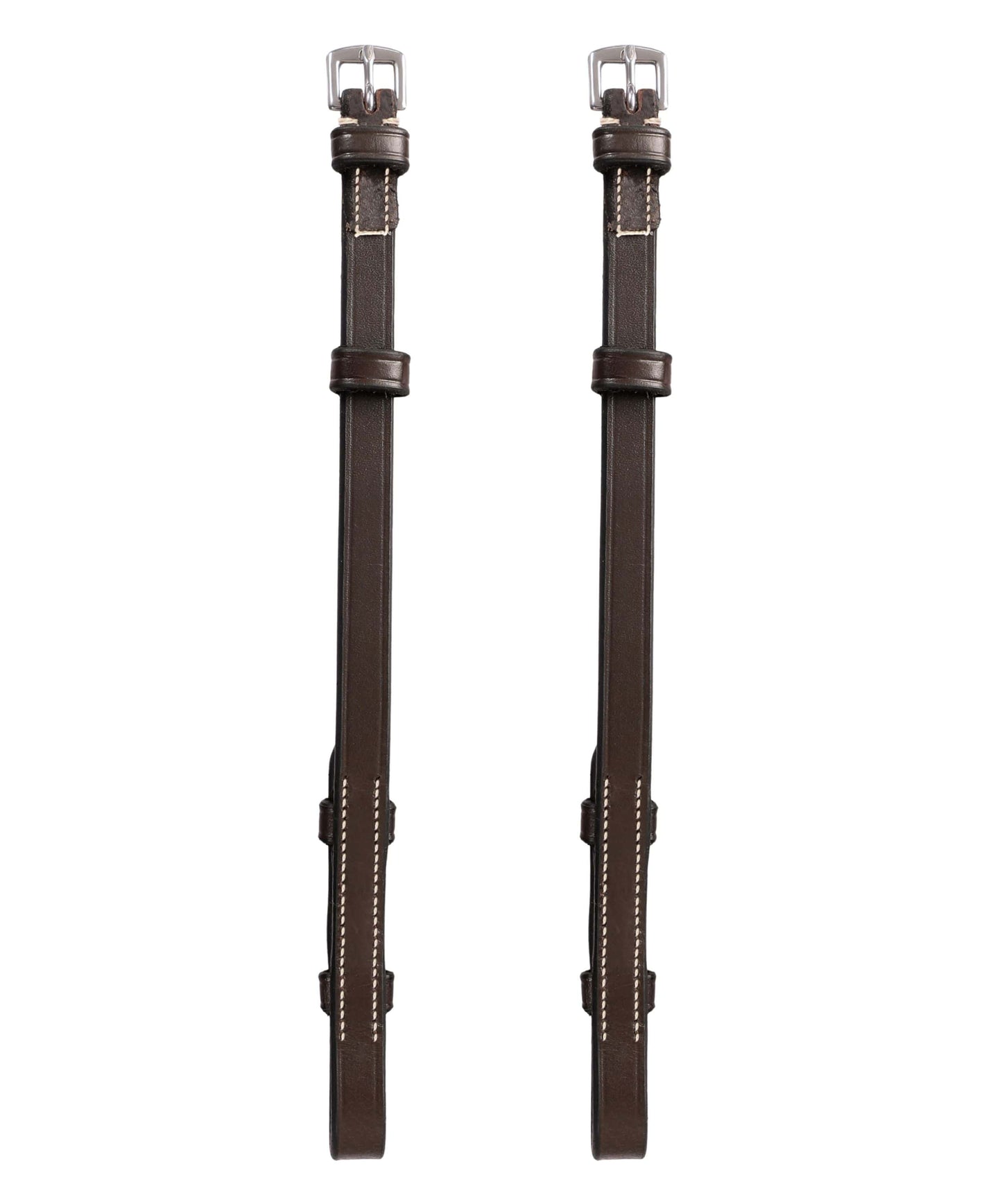 Bridles & Reins ExionPro Bridle Cheek Pieces With Hook Fastening - White Stitching