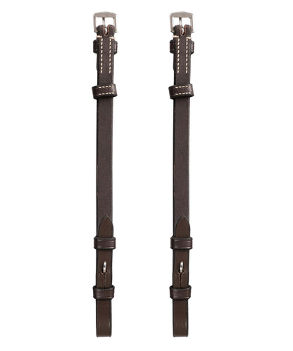 Bridles & Reins ExionPro Bridle Cheek Pieces With Hook Fastening - White Stitching