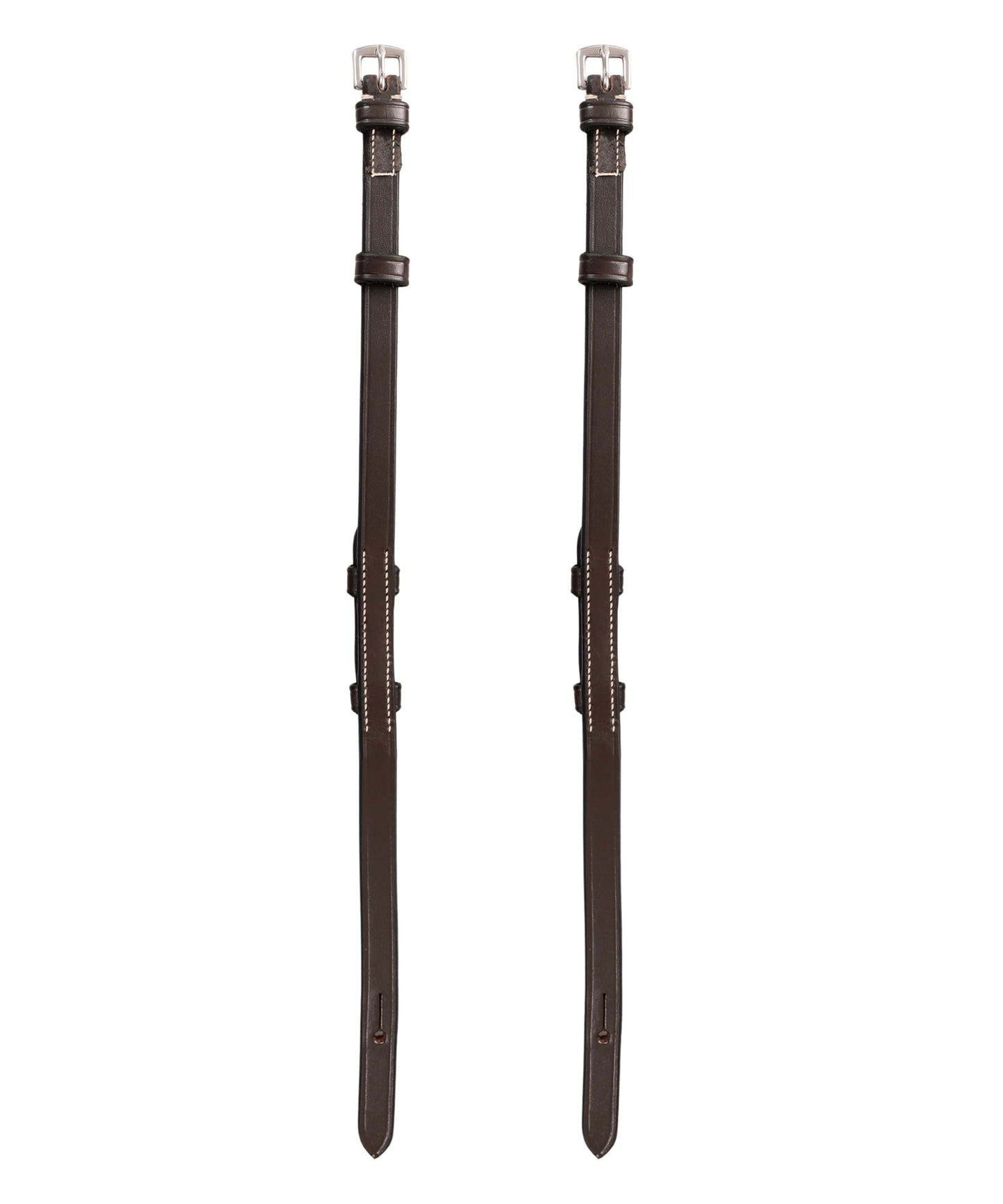 Bridles & Reins ExionPro Bridle Cheek Pieces With Hook Fastening - White Stitching