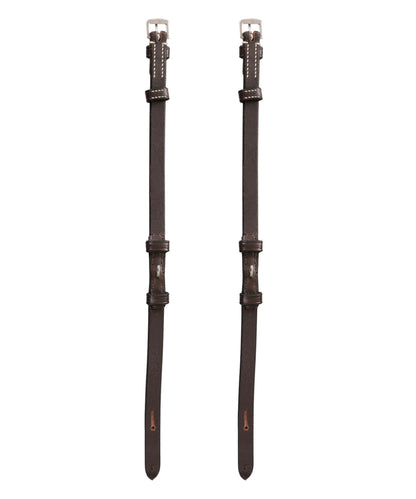 Bridles & Reins ExionPro Bridle Cheek Pieces With Hook Fastening - White Stitching