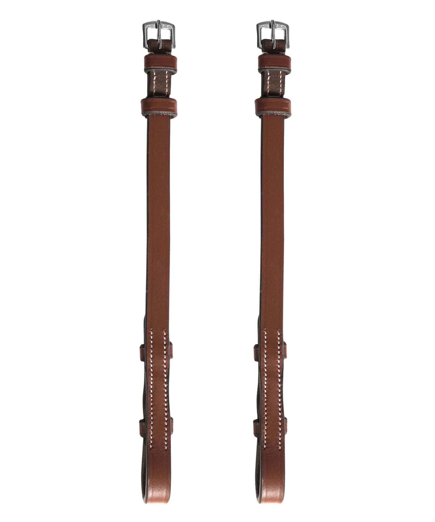 Bridles & Reins ExionPro Bridle Cheek Pieces With Hook Fastening - White Stitching