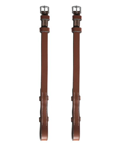 Bridles & Reins ExionPro Bridle Cheek Pieces With Hook Fastening - White Stitching