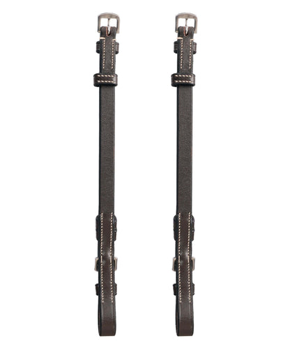 Bridles & Reins ExionPro Bridle Cheek Pieces With Buckle Fastening - White Stitching