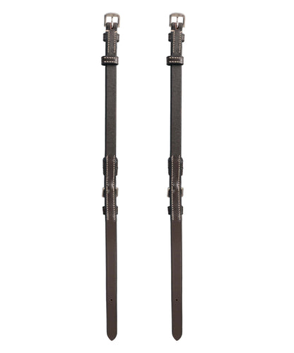 Bridles & Reins ExionPro Bridle Cheek Pieces With Buckle Fastening - White Stitching