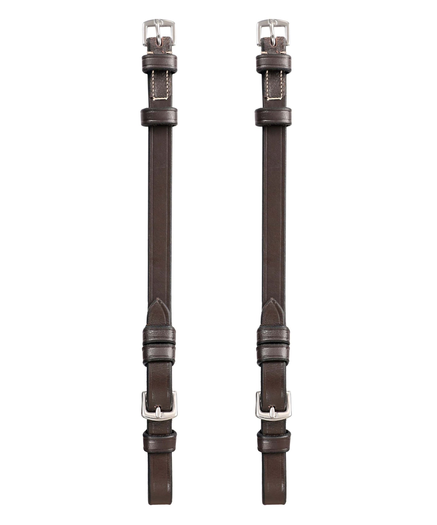 Bridles & Reins ExionPro Bridle Cheek Pieces With Buckle Fastening - White Stitching