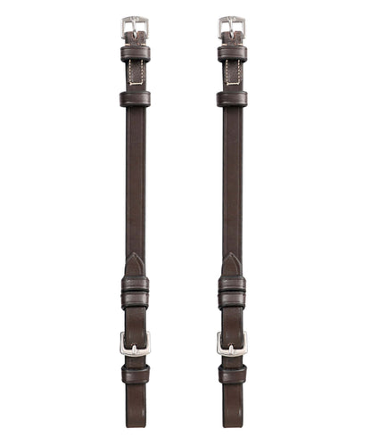 Bridles & Reins ExionPro Bridle Cheek Pieces With Buckle Fastening - White Stitching