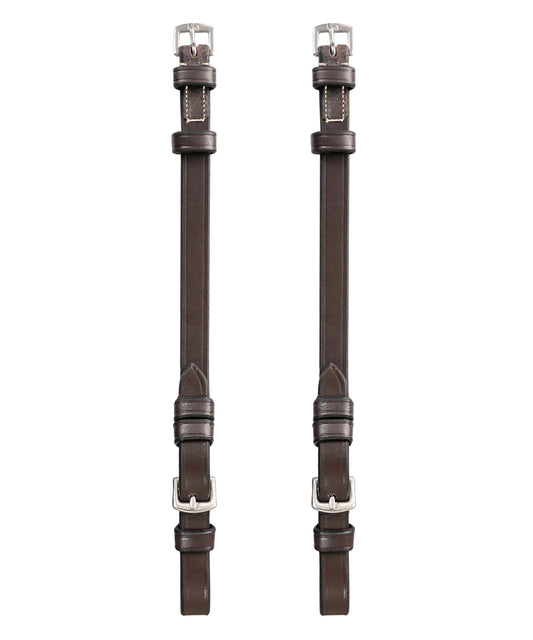 Bridles & Reins ExionPro Bridle Cheek Pieces With Buckle Fastening - White Stitching