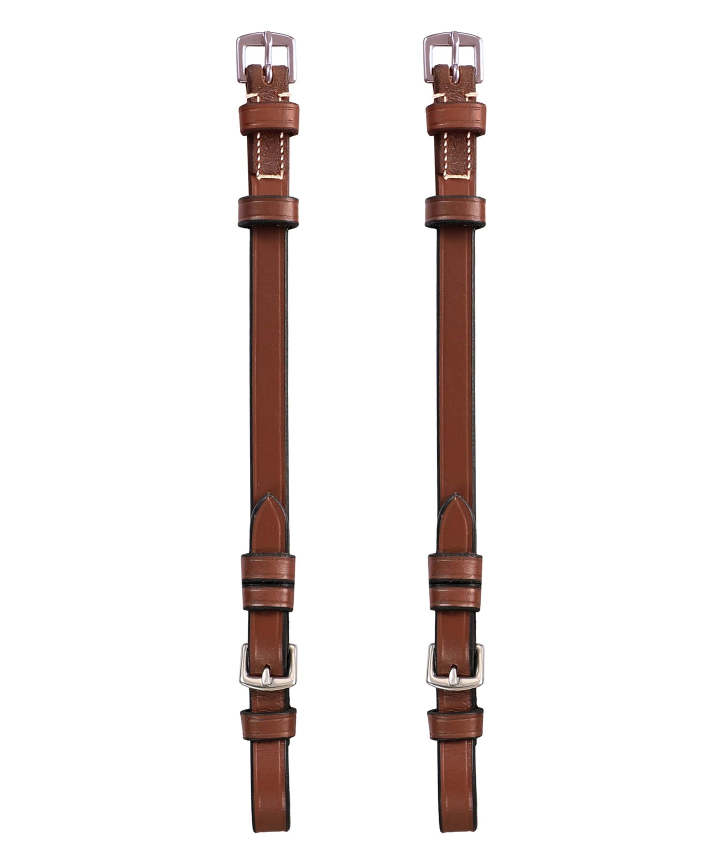 Bridles & Reins ExionPro Bridle Cheek Pieces With Buckle Fastening - White Stitching