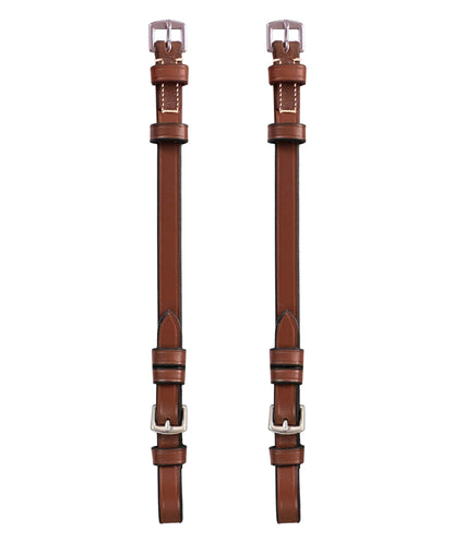 Bridles & Reins ExionPro Bridle Cheek Pieces With Buckle Fastening - White Stitching