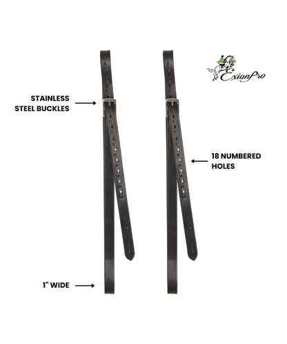 Bridles & Reins ExionPro Pre-Stretched Stirrup Leathers