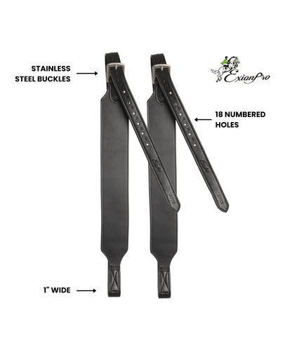 Bridles & Reins ExionPro Wide Stirrup Leathers