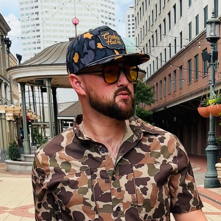 Cowboy Revolution NOLA Black Patch “Cowboy Hat” - Performance Rope Hat