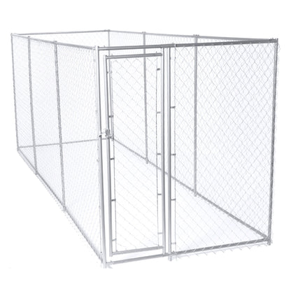 Lucky Dog 10 x 10 Foot Heavy Duty Outdoor Chain Link Dog Kennel w/ Door (2 Pack)
