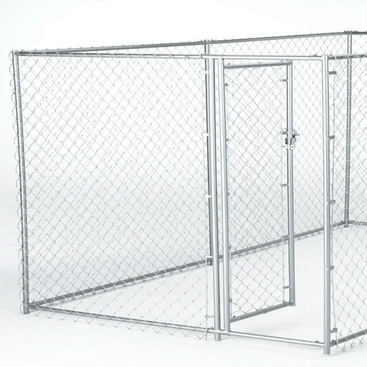 Lucky Dog 10' x 10' Heavy Duty Outdoor Chain Link Dog Kennel w/ Door (3 Pack)