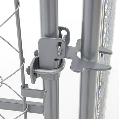 Lucky Dog 10 x 10 Foot Heavy Duty Outdoor Chain Link Dog Kennel w/ Door (2 Pack)