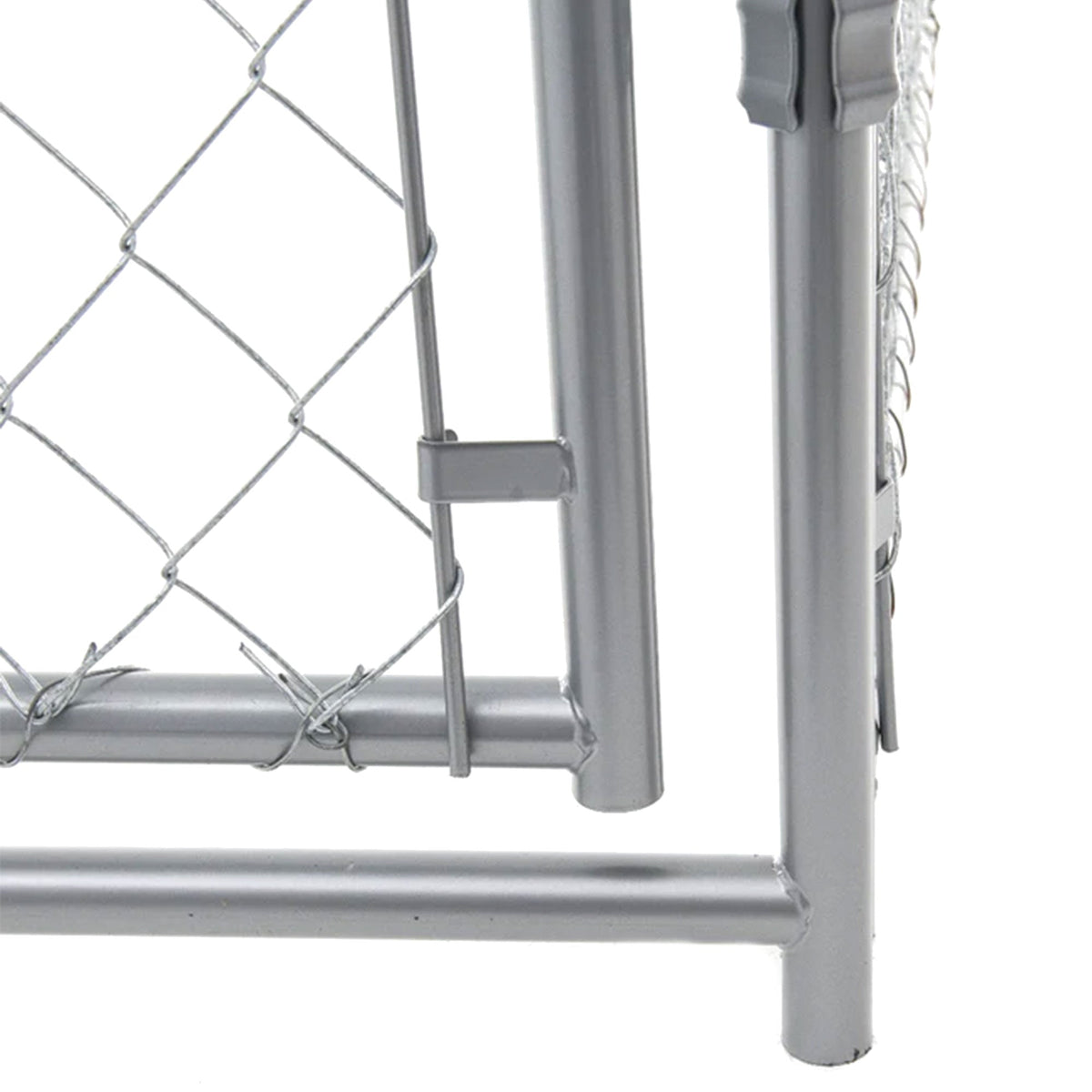 Lucky Dog 10 x 10 Foot Heavy Duty Outdoor Chain Link Dog Kennel w/ Door (2 Pack)