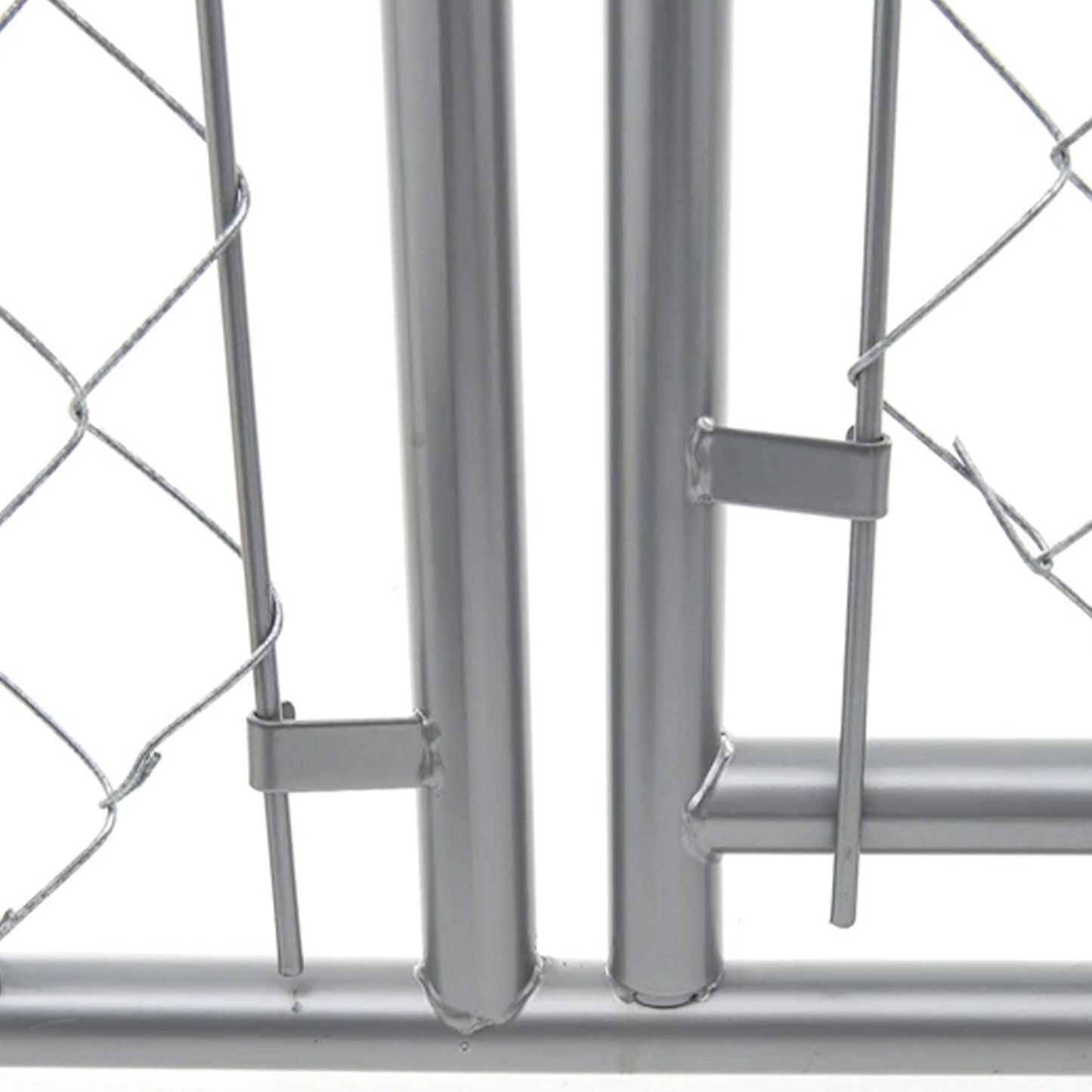 Lucky Dog 10 x 10 Foot Heavy Duty Outdoor Chain Link Dog Kennel w/ Door (2 Pack)