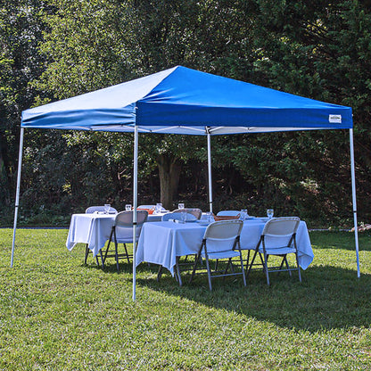 Caravan Canopy Pop-Up Tent V Series 2 12 x 12 ft Slanted Leg Instant Shade, Blue