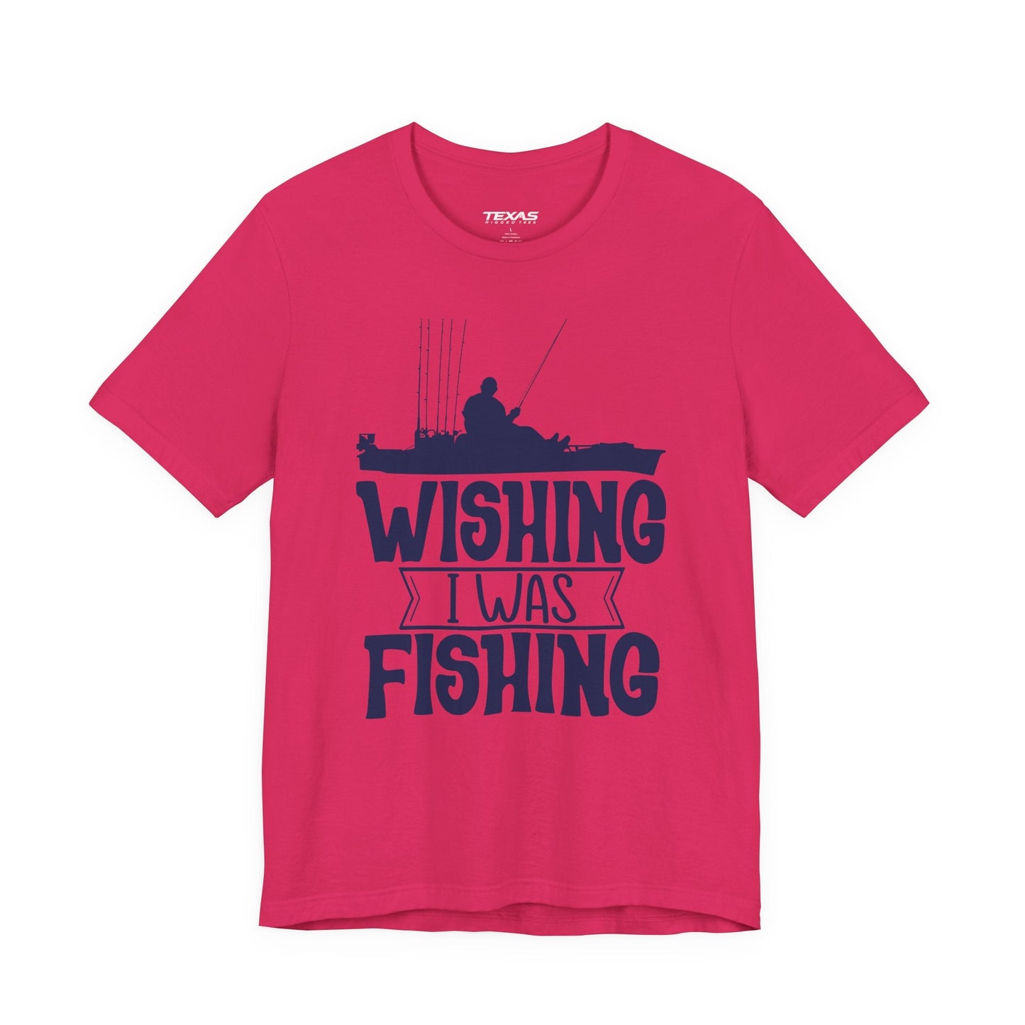 Texas Rigged Tees Wishing I Was Fishing (Kayak Edition) — Unisex Cotton Tee