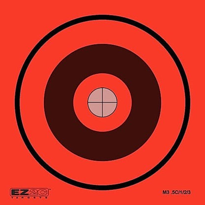 100 EZ2C Mini Shooting Targets, Bright Fluorescent Self-Adhesive 3.5" x 3.5" USA MADE (Pack of 100)