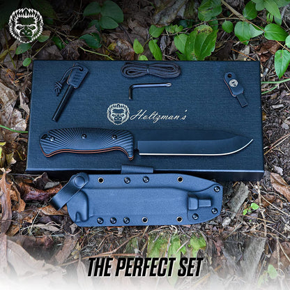Holtzman's Gorilla Survival 12.32" LAVALINE SURVIVAL KNIFE WITH FIXED 1095 HIGH CARBON STEEL BLADE
