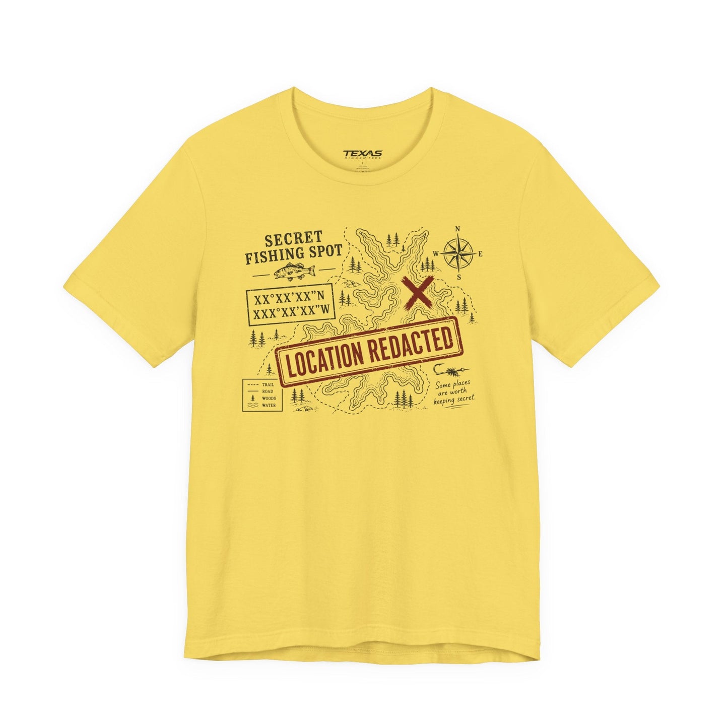 Texas Rigged Tees Secret Fishing Spot — Unisex Cotton Tee