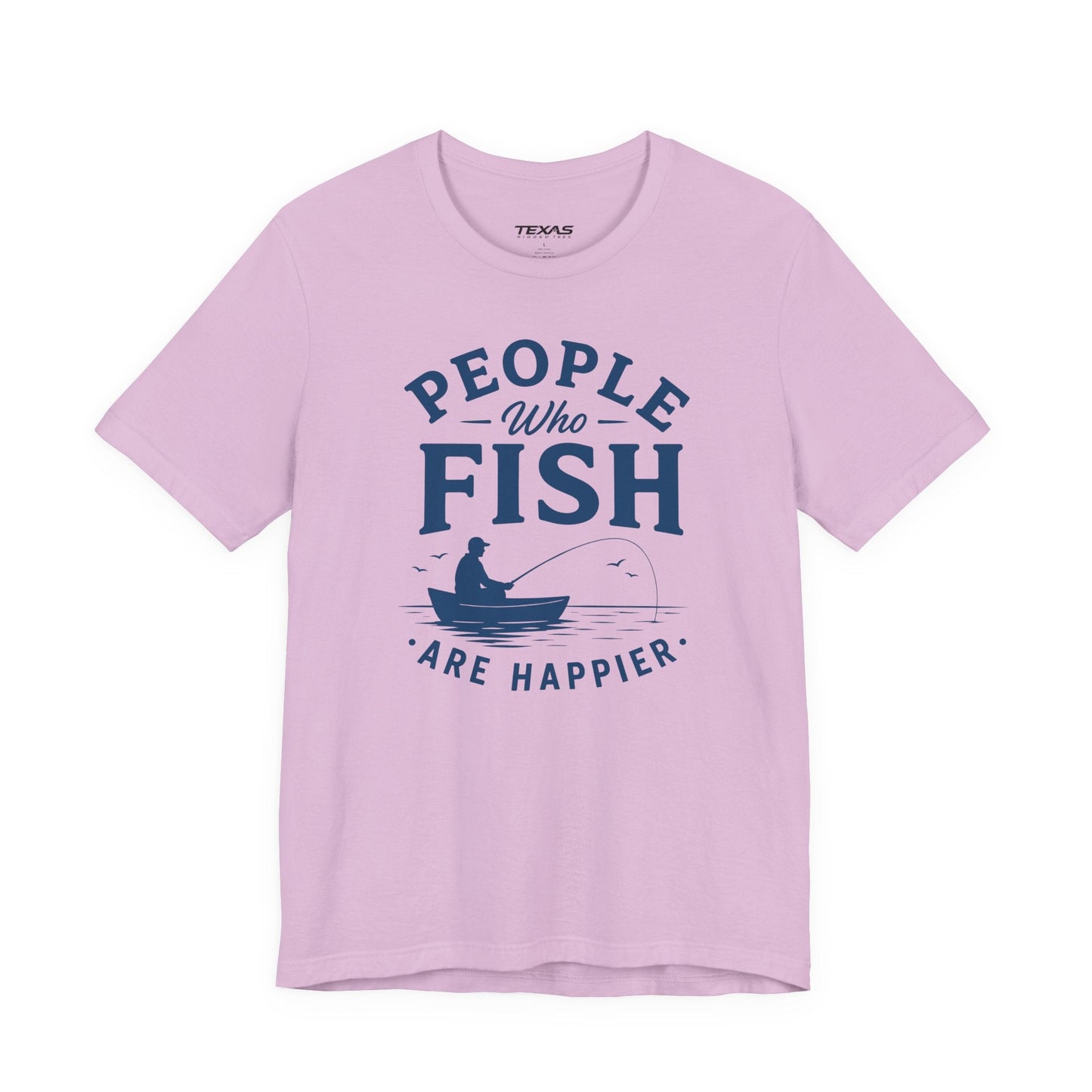 Texas Rigged Tees People Who Fish Are Happier — Unisex Cotton Tee