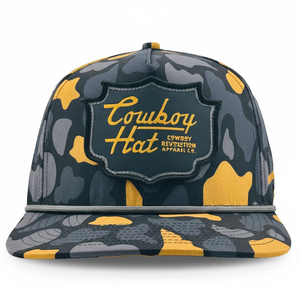 Cowboy Revolution NOLA Black Patch “Cowboy Hat” - Performance Rope Hat