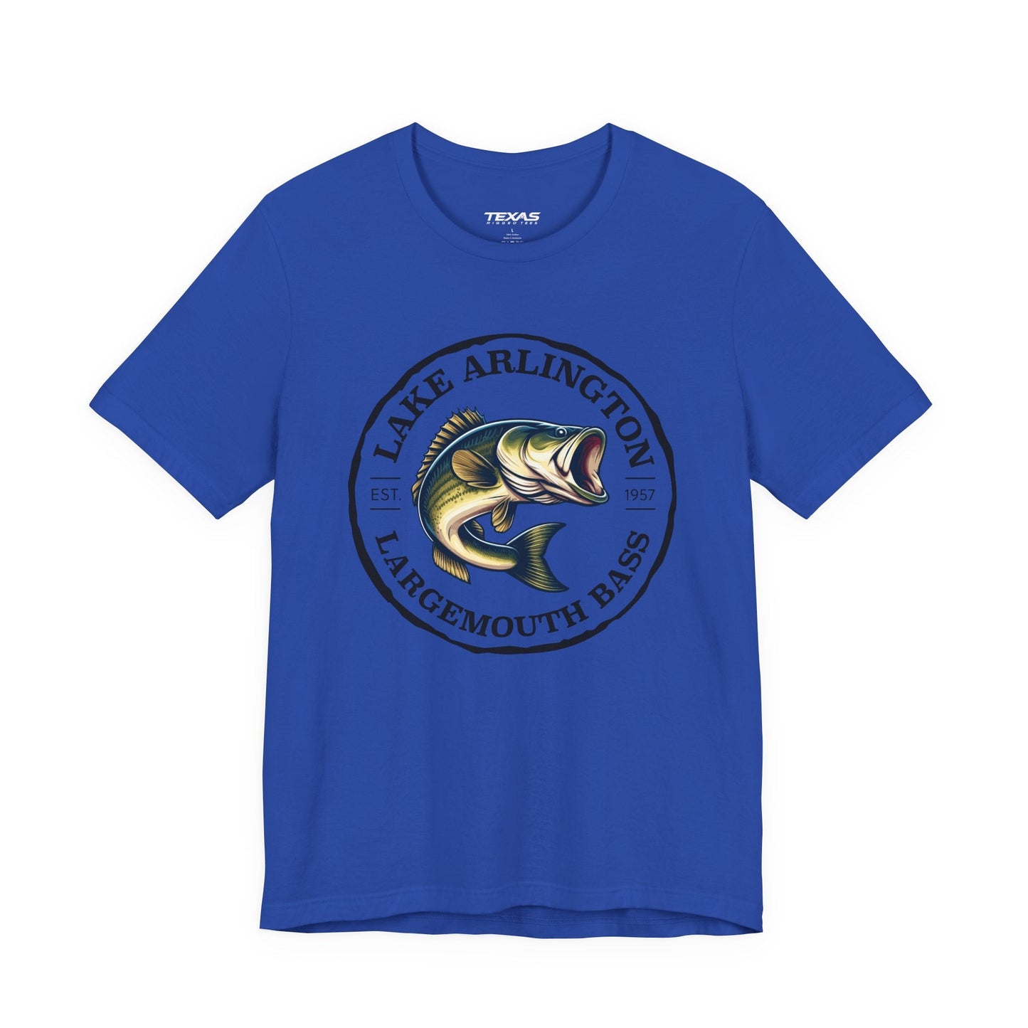 Texas Rigged Tees Lake Arlington Largemouth Bass — Unisex Cotton Tee