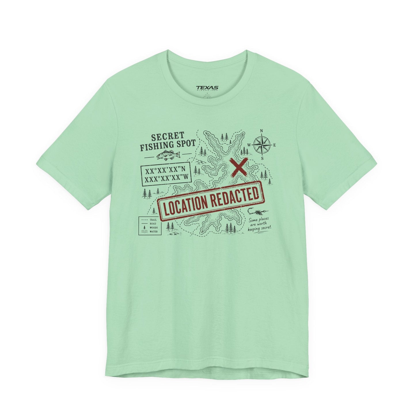 Texas Rigged Tees Secret Fishing Spot — Unisex Cotton Tee