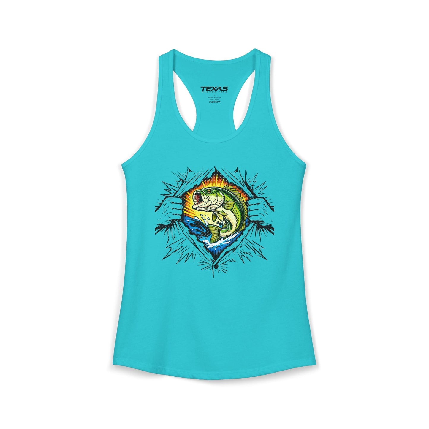 Texas Rigged Tees Fishing Is My Superpower — Women’s Racerback Tank