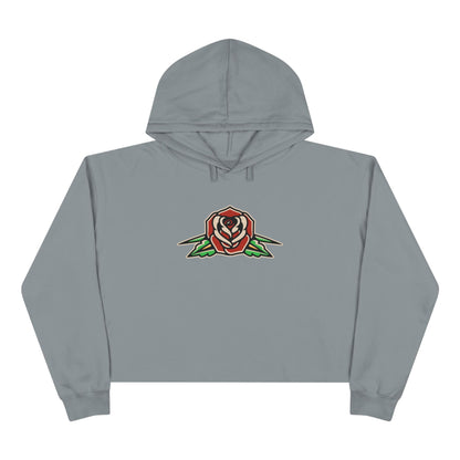 Liebe Calavera Rosa Crop Hoodie