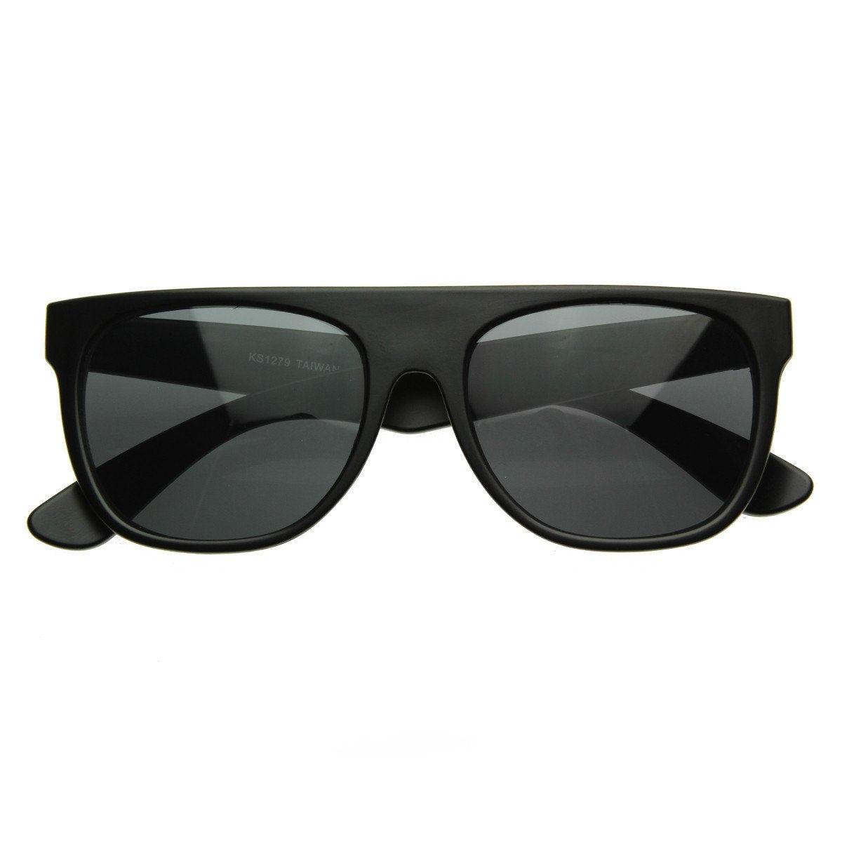 zeroUV Super Flat Block Top Retro Horned Rim Sunglasses 8066