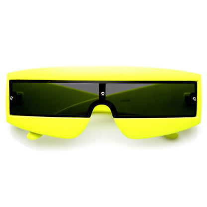 zeroUV Retro Futuristic 1980's Fashion Shield Novelty Sunglasses 8399