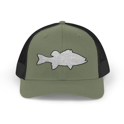 Texas Rigged Tees Bass Silhouette — Embroidered Baseball Cap