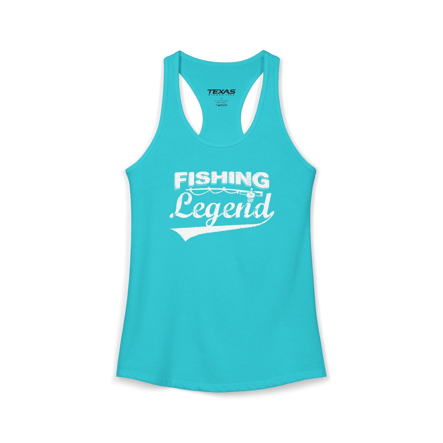Texas Rigged Tees Fishing Legend — Women’s Racerback Tank