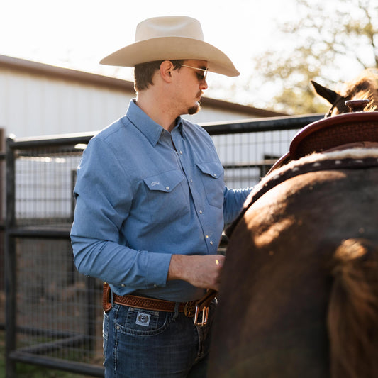 GameGuard Off-Road Blue StockYard Shirt | Long Sleeve
