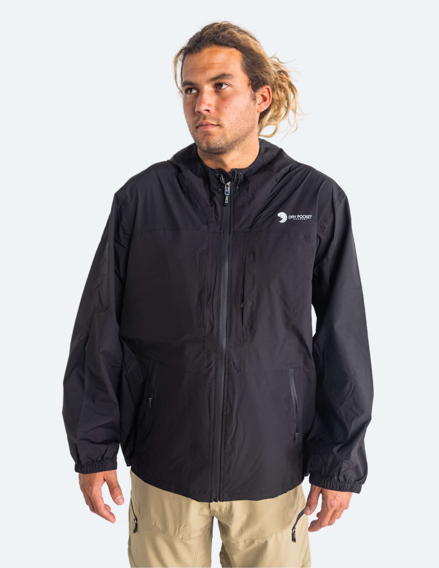 Dry Pocket Black Fin - Waterproof Pocket Rain Jacket