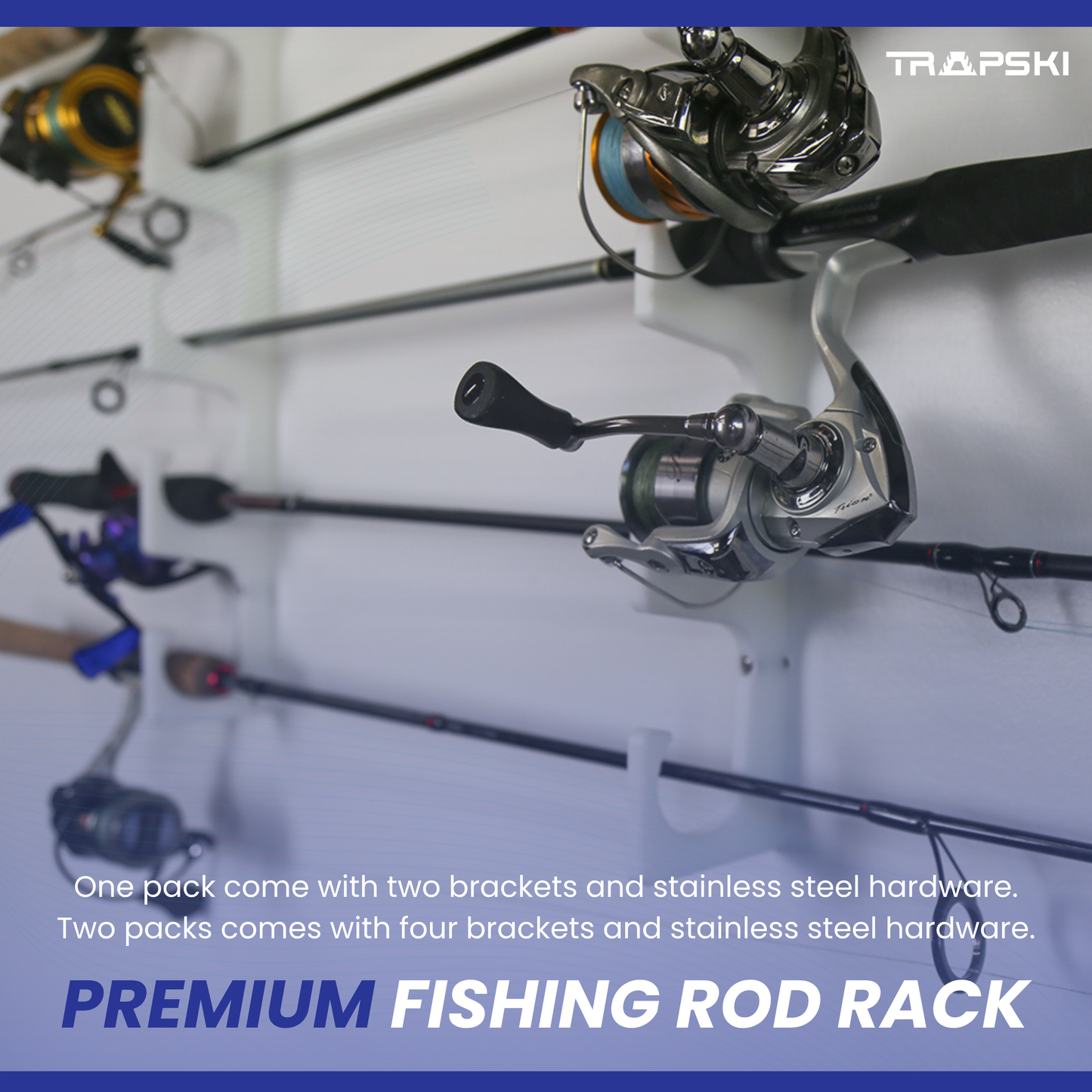 TRAPSKI Fishing Rod/Pole Holder Rack Organizers