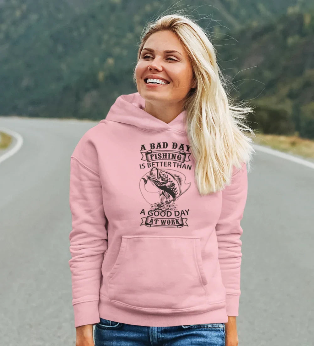Outdoorzees A Bad Day Fishing Unisex Hoodie
