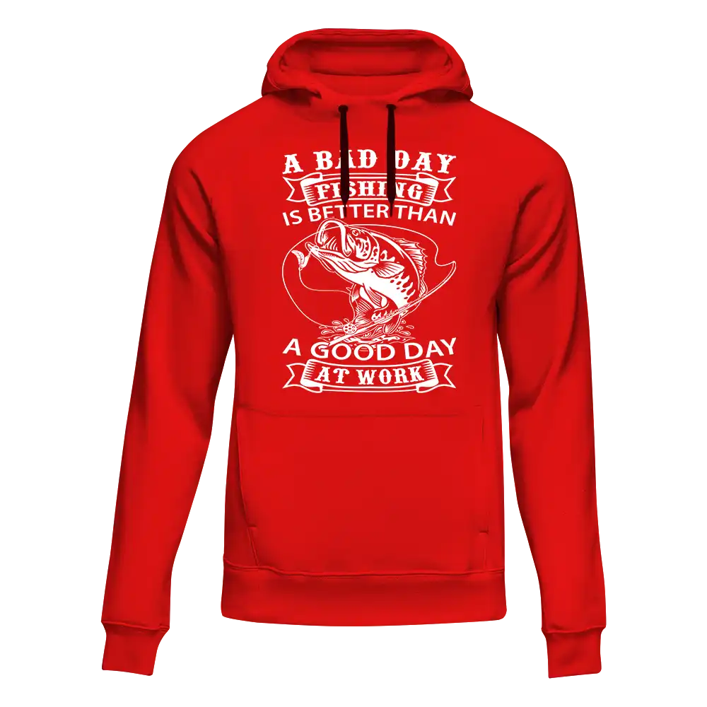 Outdoorzees A Bad Day Fishing Unisex Hoodie