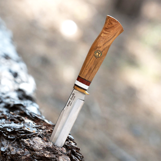 Kam Knife - A20 - Accacia Wood Handle - Fixed Blade