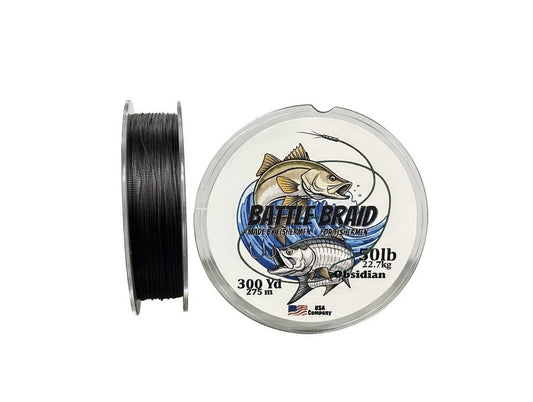 BATTLE BRAID OBSIDIAN 300YRD SPOOL 8x PE