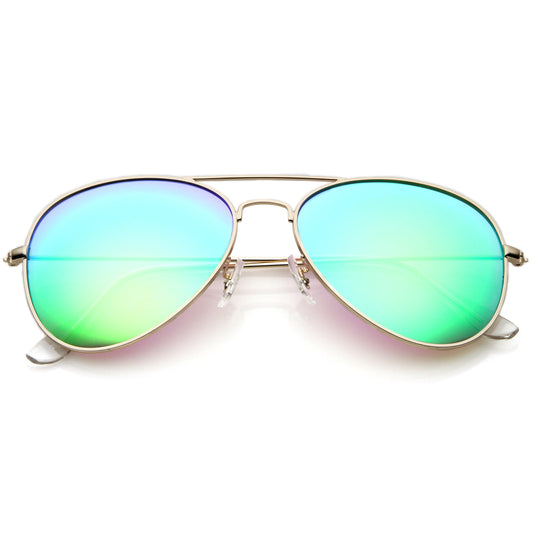 zeroUV  - Premium Nickel Plated Frame Multi-Coated Mirror Lens Aviator Sunglasses A284