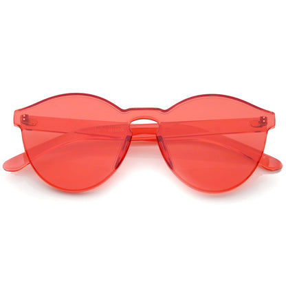 zeroUV Rimless Monoblock Cut PC Color Lens Rimless Sunglasses A368