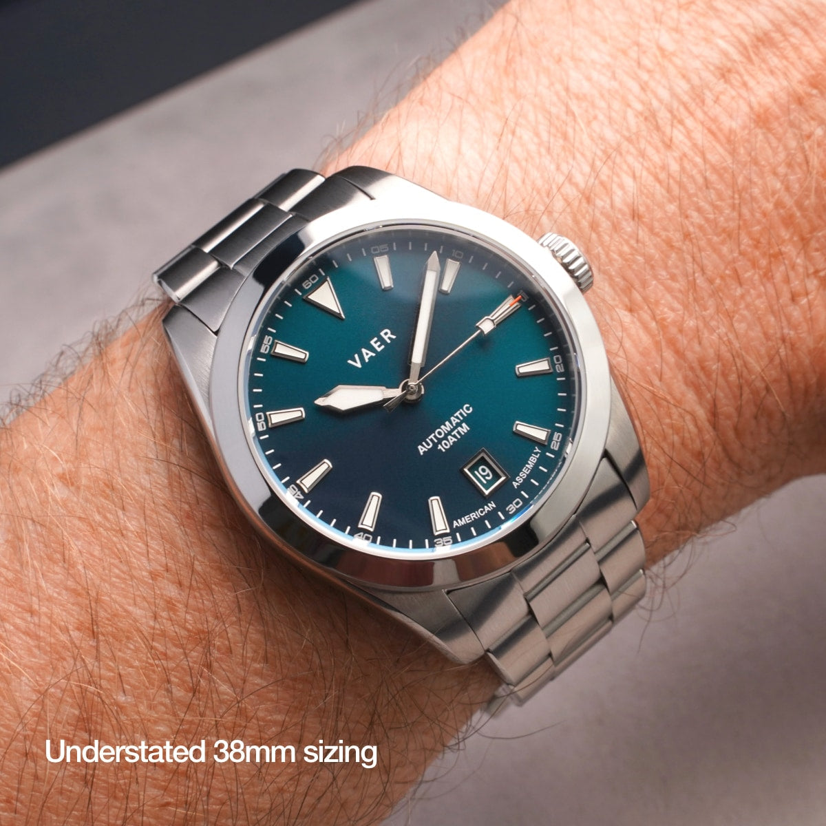 Vaer Watches A5 Atlas Green Auto - 38mm USA